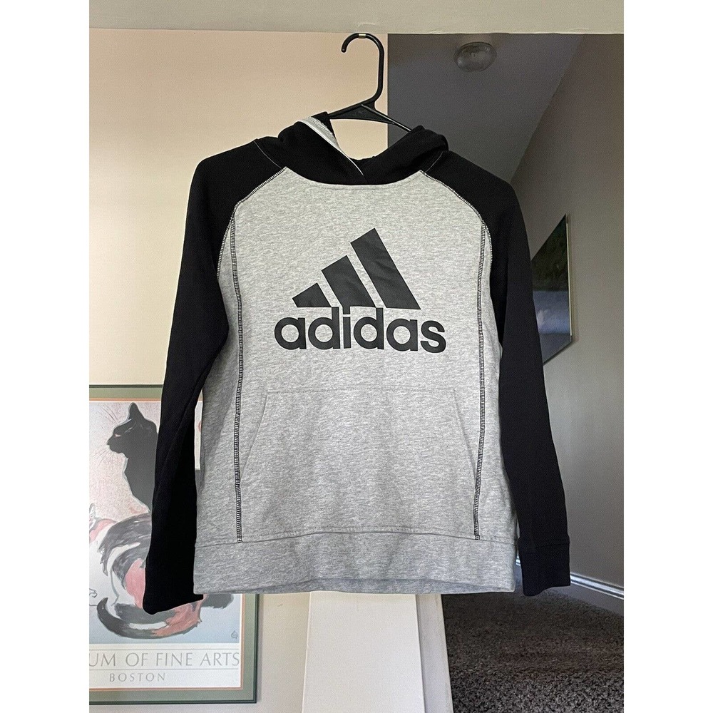 Adidas Youth Hoodie Sweatshirt, Size M 10/12 Kids Boys Girls Hooded Long Sleeve